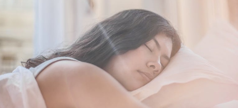 A woman sleeping 