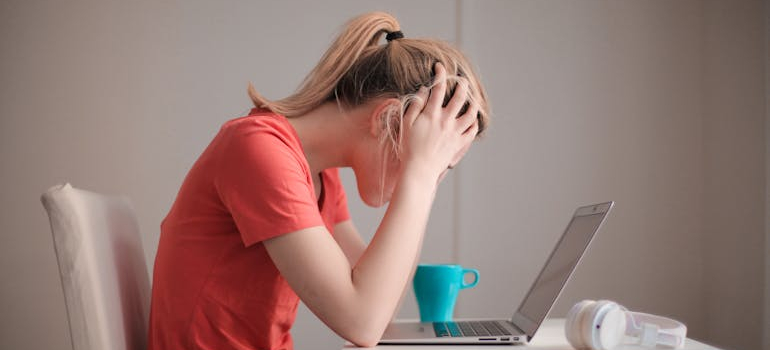 person struggling with the anxiety