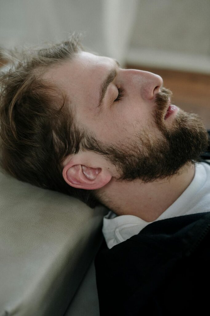 a man practicing mindfulness