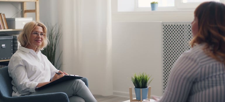 A therapist talking to a client about the risks of AI therapy