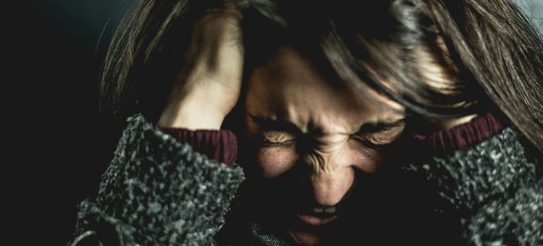 A person showing signs of worry or stress.