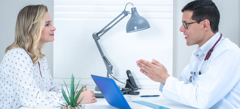 A doctor talking to person and addressing the common misconceptions about antidepressants