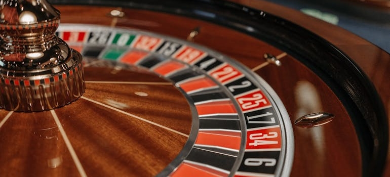 A shiny roulette at a casino