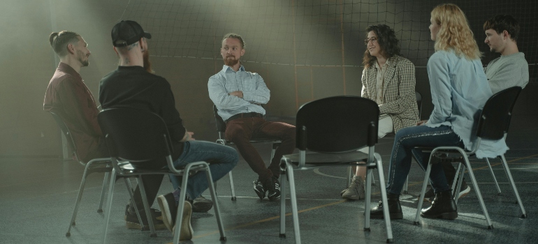 A support group session talking about drunk driving facts & statistics in Massachusetts